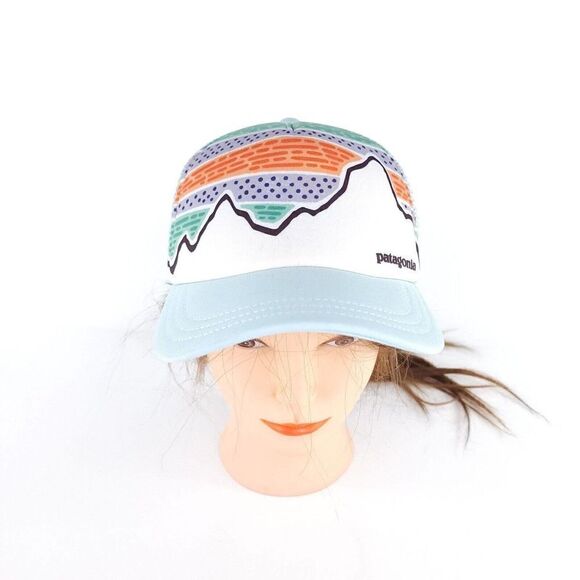 Patagonia Solar Rays '73 Interstate Cap Hat Light Blue Foam Mesh back hat - Picture 3 of 8